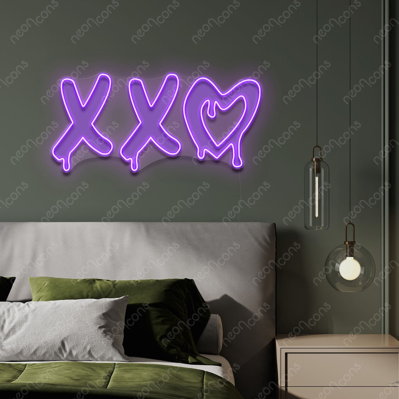 "XXO" LED Neon x Print by Neon Icons