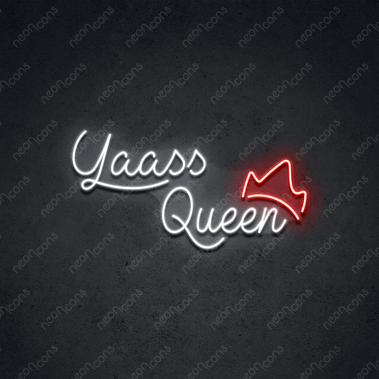 "Yaass Queen" LED Neon 45cm (1.5ft) / Red / LED Neon by Neon Icons