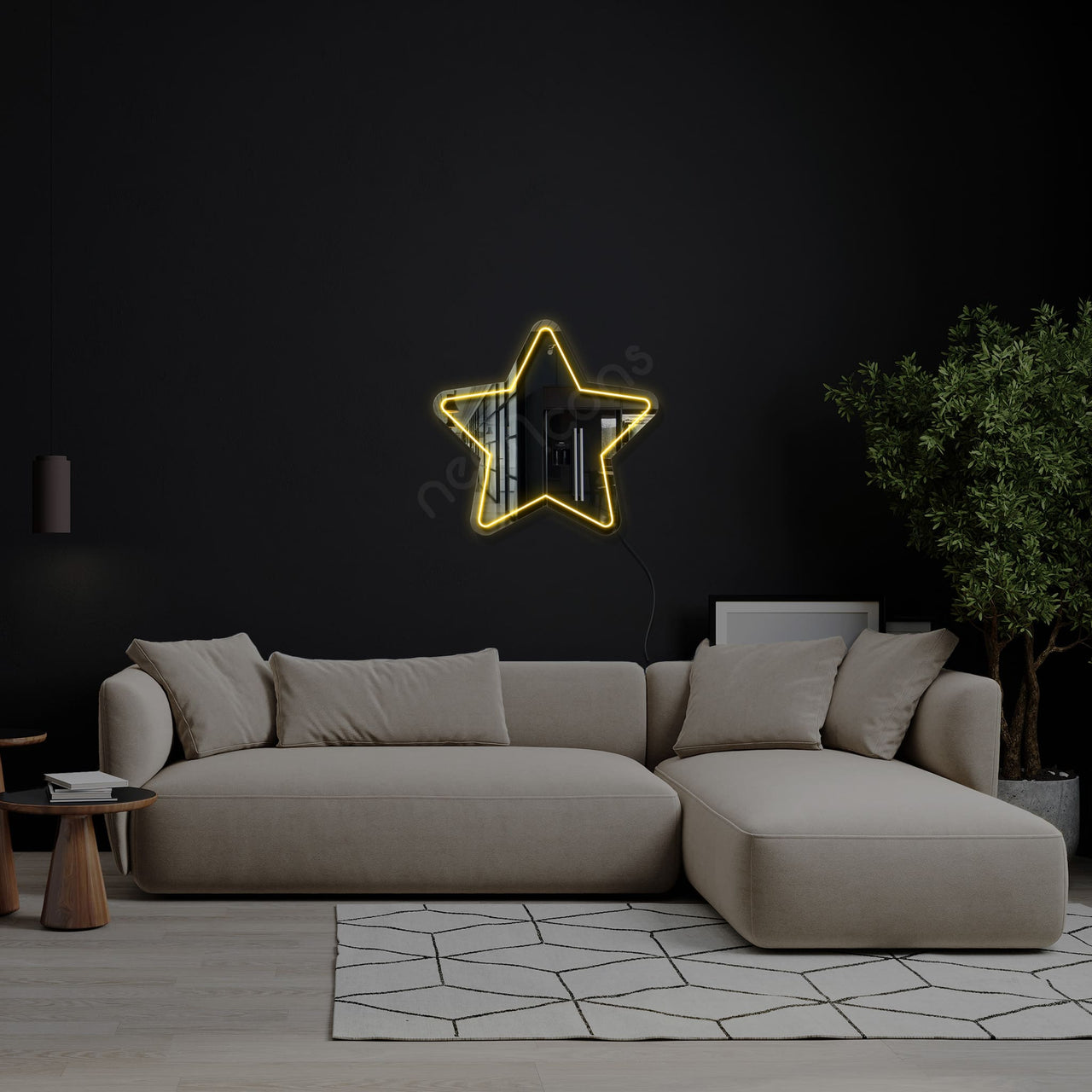 "You're A Star" LED Neon x Acrylic Mirror by Neon Icons