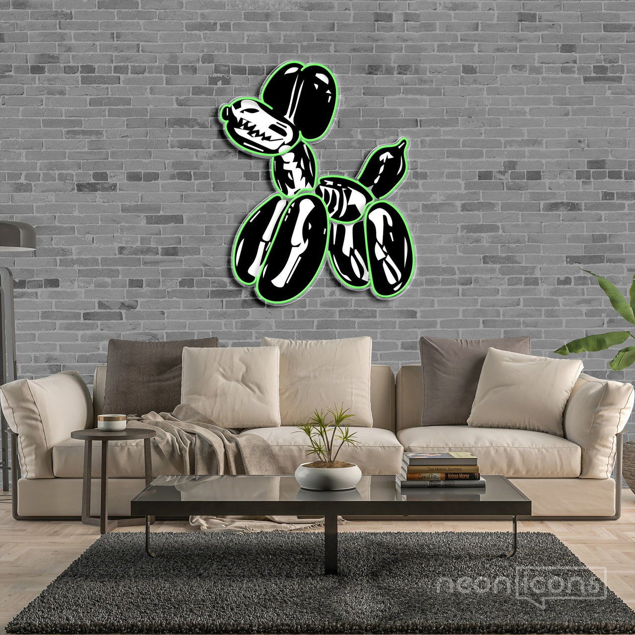 "Balloon Dog X-Ray" Neon x Acrylic Artwork by Neon Icons