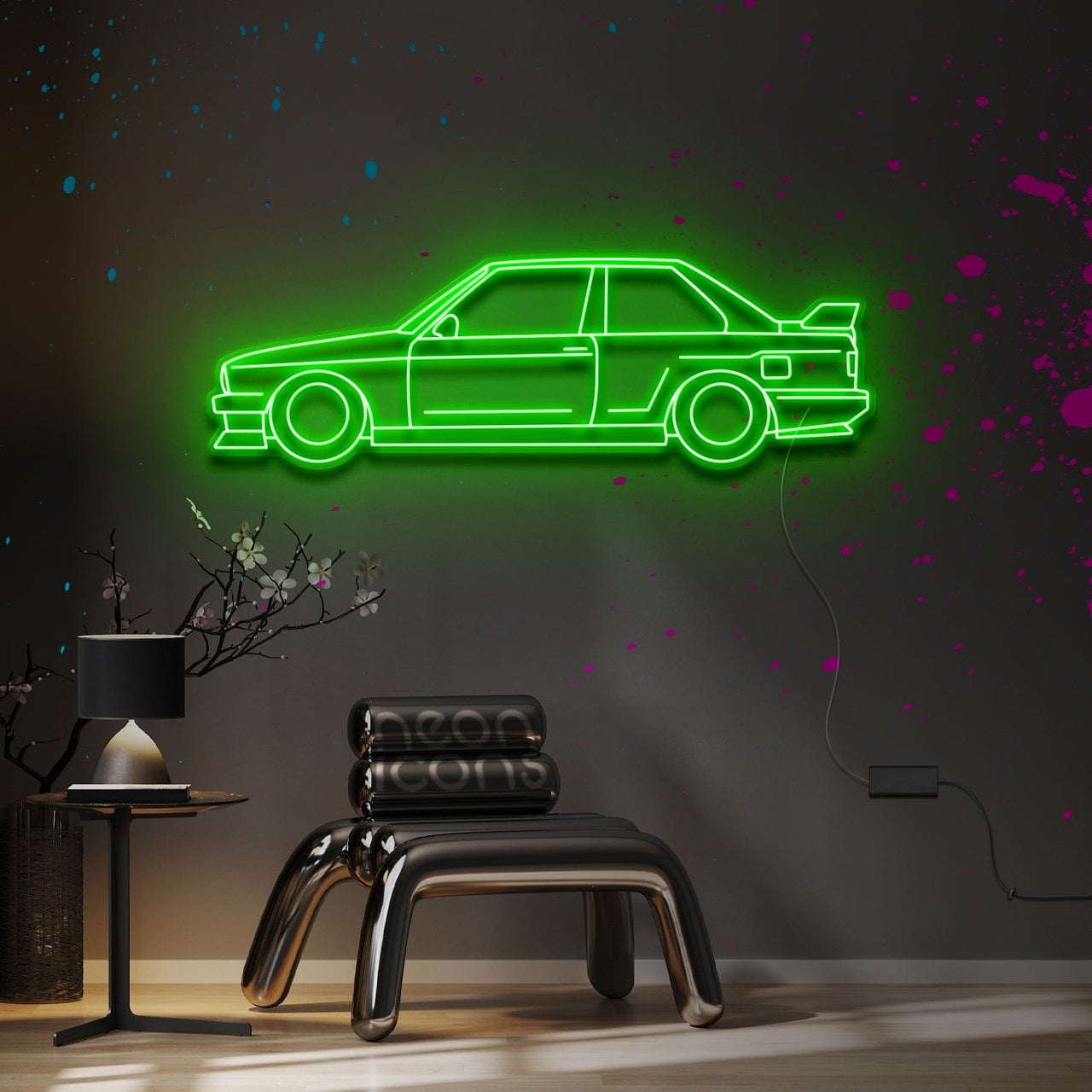 "BMW E30 M3 Evolution" Neon Sign by Neon Icons