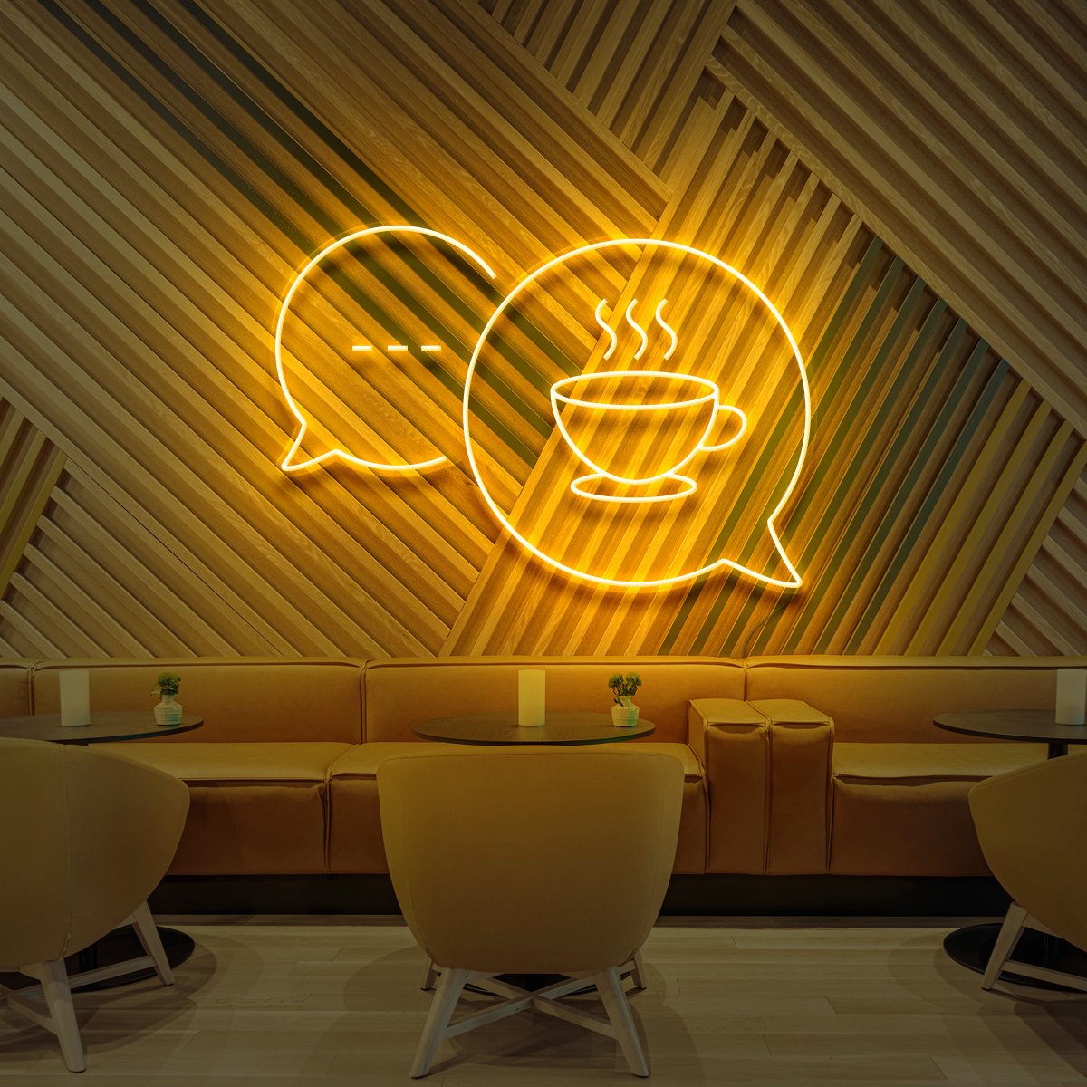 "Coffee Chats" Neon Sign for Cafés by Neon Icons