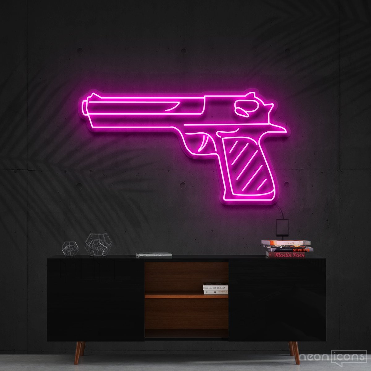 "Desert Eagle" Neon Sign 60cm (2ft) / Pink / Cut to Shape by Neon Icons