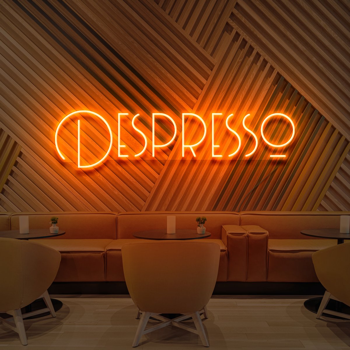 "Despresso" Neon Sign for Cafés 60cm (2ft) / Orange / LED Neon by Neon Icons