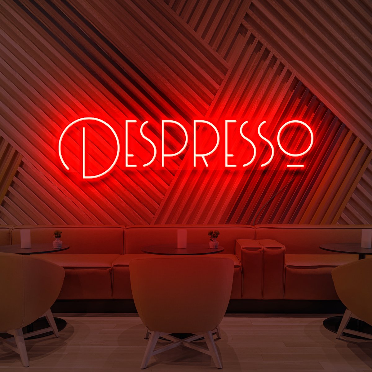 "Despresso" Neon Sign for Cafés 60cm (2ft) / Red / LED Neon by Neon Icons