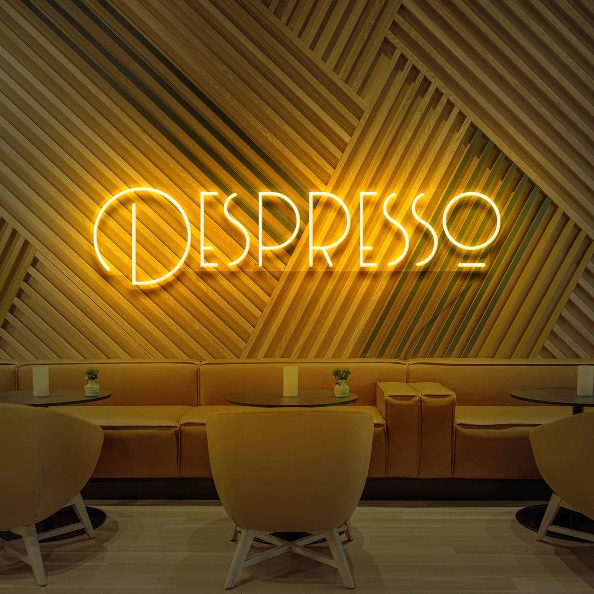 "Despresso" Neon Sign for Cafés 60cm (2ft) / Yellow / LED Neon by Neon Icons