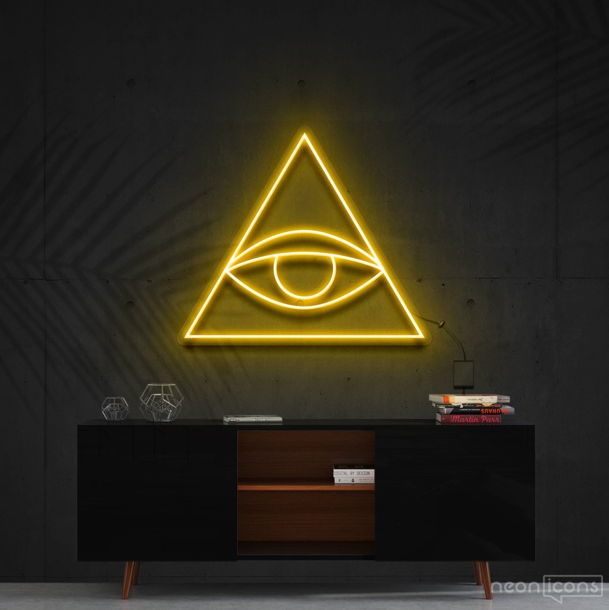 "Evil Eye" Neon Sign 60cm (2ft) / Yellow / Cut to Shape by Neon Icons