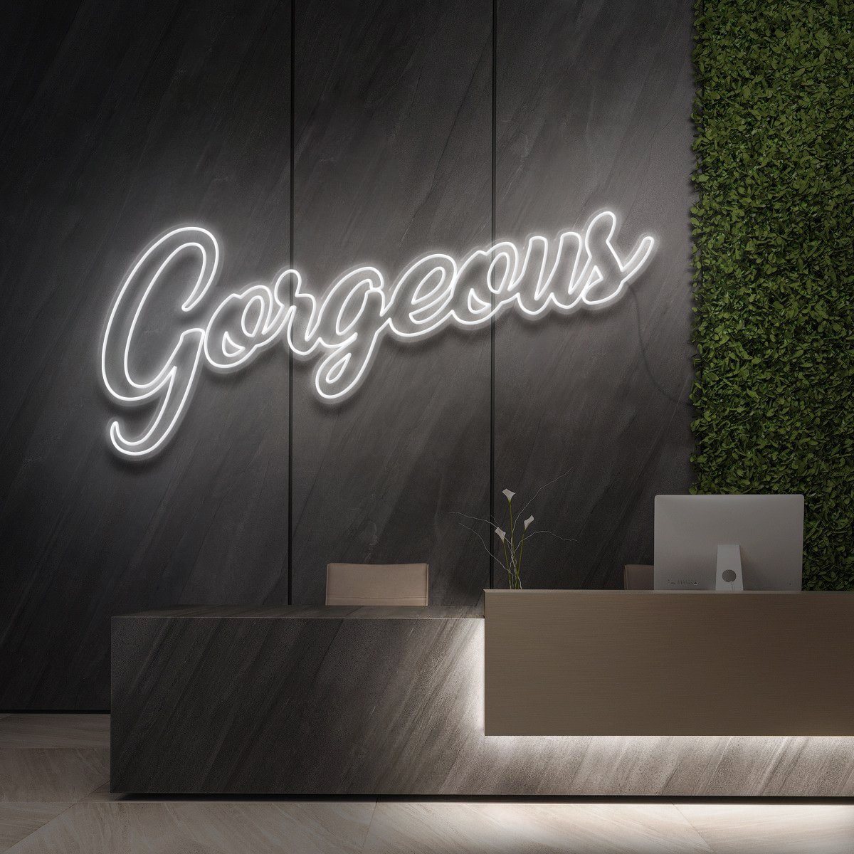 "Gorgeous" Neon Sign for Beauty Salons & Cosmetic Studios by Neon Icons