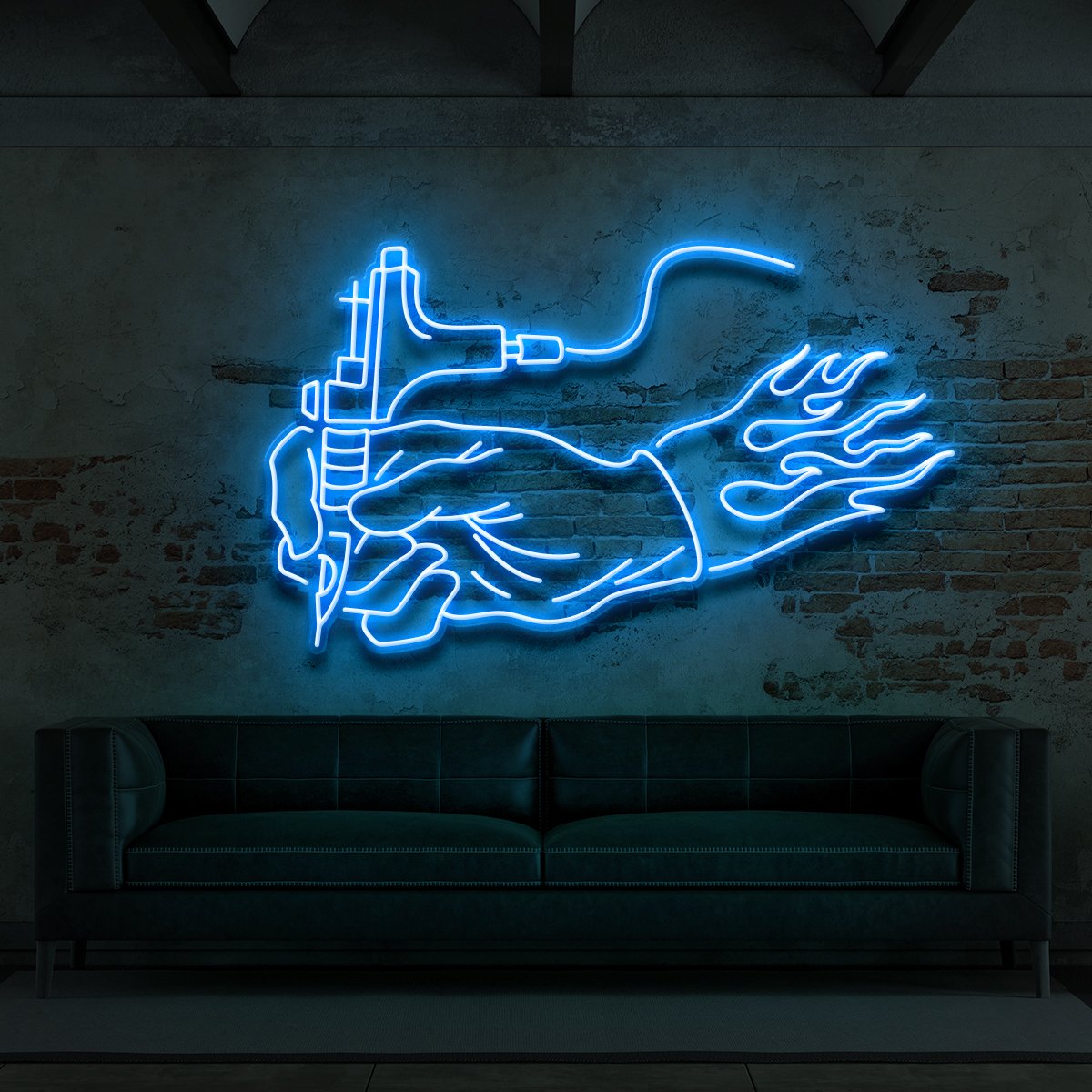 "Hand of an Artist" Neon Sign for Tattoo Parlours by Neon Icons