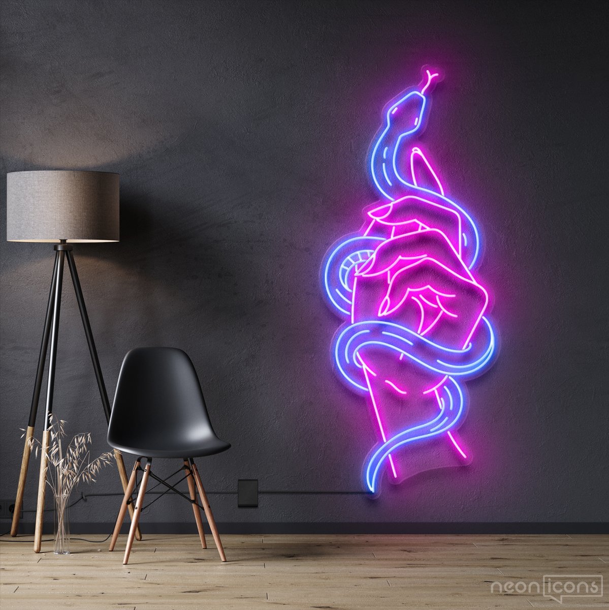 "Hand of Tempation" Neon Sign by Neon Icons