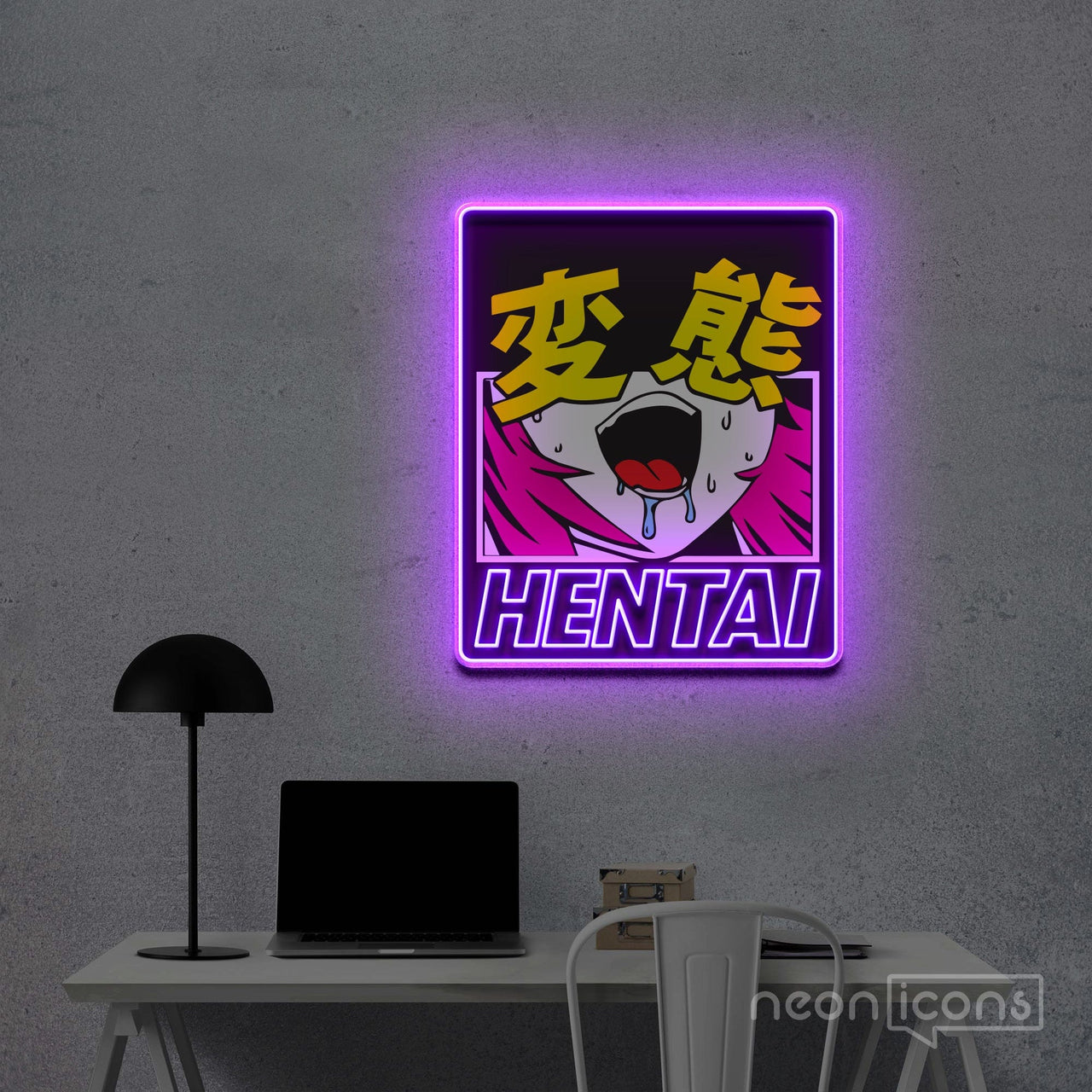 "Hentai" Neon x Acrylic Artwork by Neon Icons