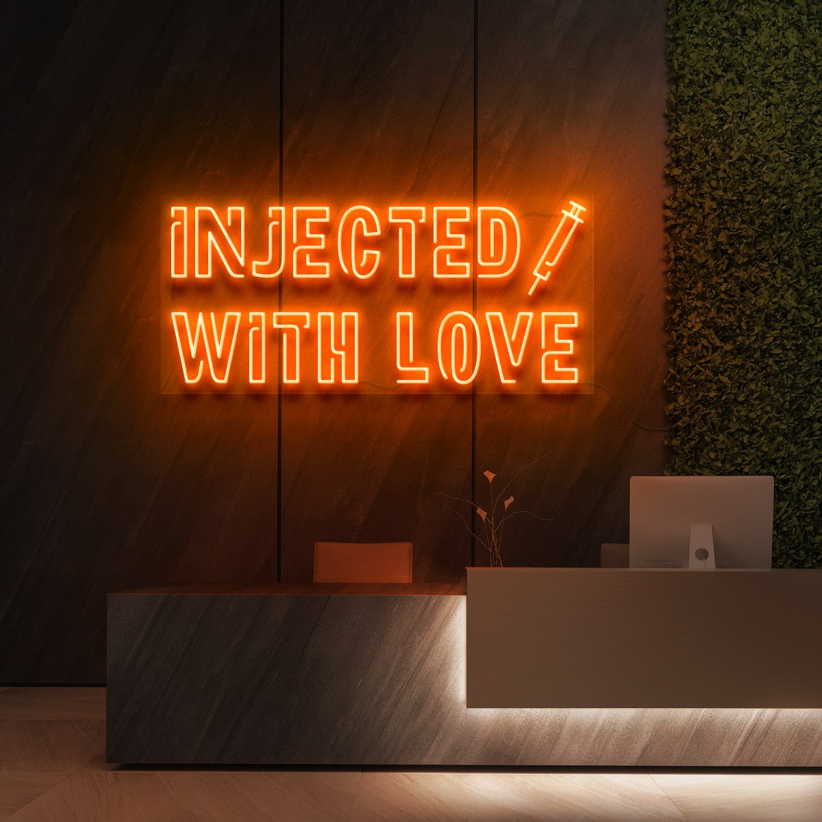 "Injected With Love" Neon Sign for Beauty Salons & Cosmetic Studios by Neon Icons