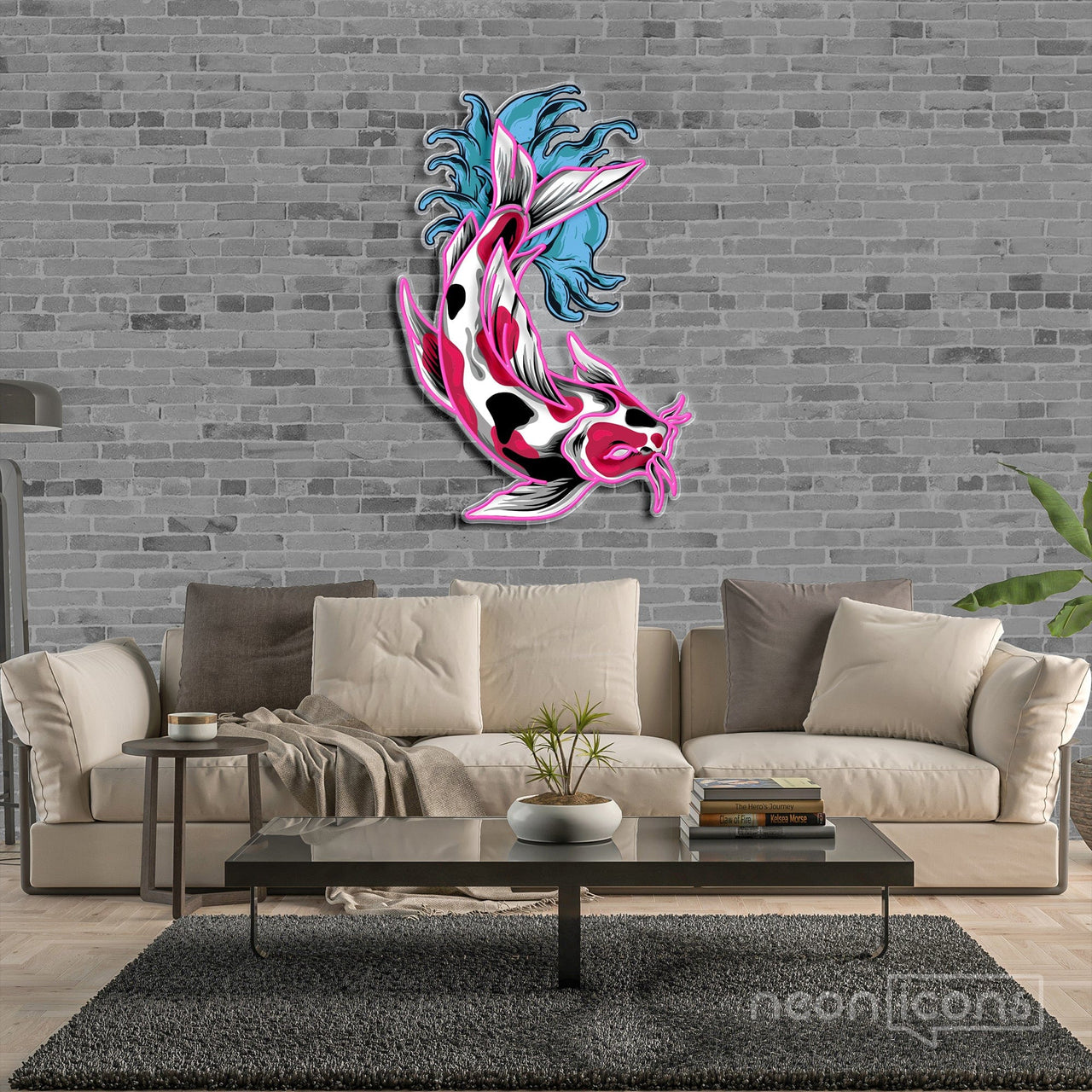 "Koi Fish" Neon x Acrylic Artwork by Neon Icons