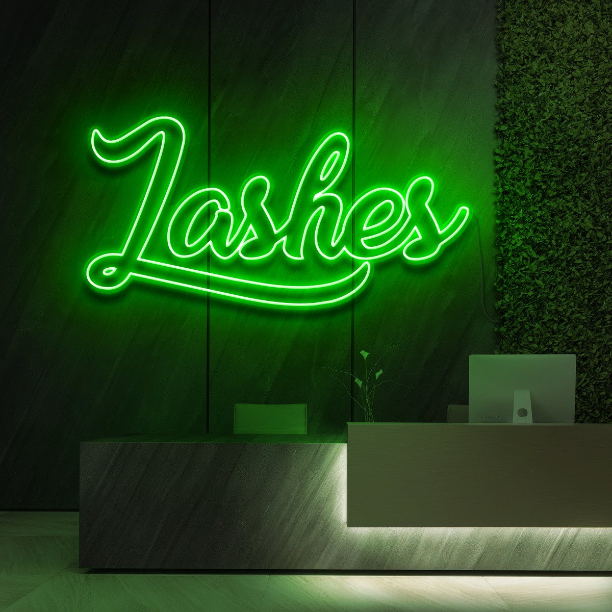 "Lashes" Neon Sign for Beauty & Cosmetic Studios by Neon Icons