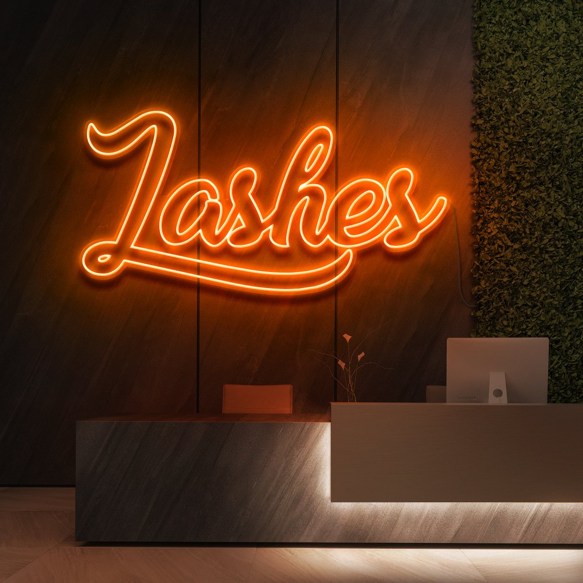 "Lashes" Neon Sign for Beauty & Cosmetic Studios by Neon Icons