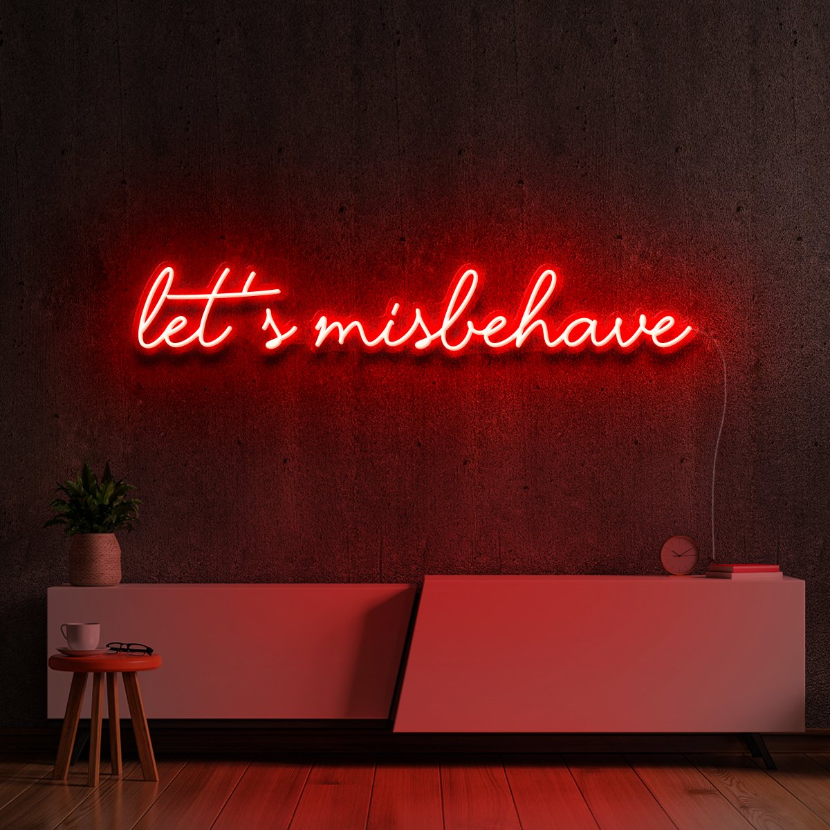 "Let's Misbehave" Neon Sign by Neon Icons