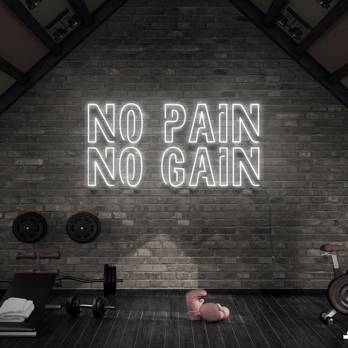 "No Pain No Gain" Neon Sign for Gyms & Fitness Studios by Neon Icons