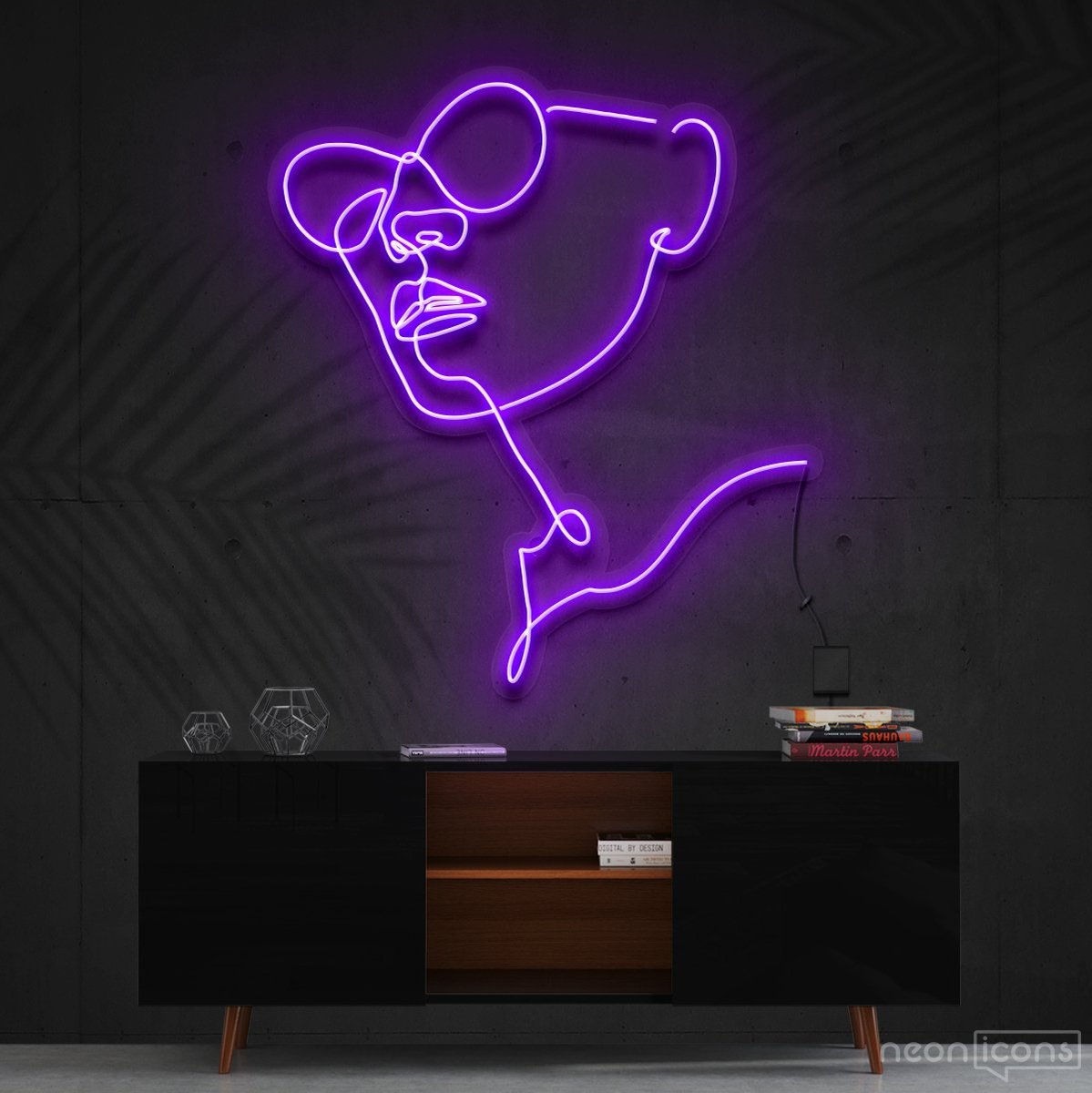 "Parisian Adventure" Neon Sign 60cm (2ft) / Purple / Cut to Shape by Neon Icons