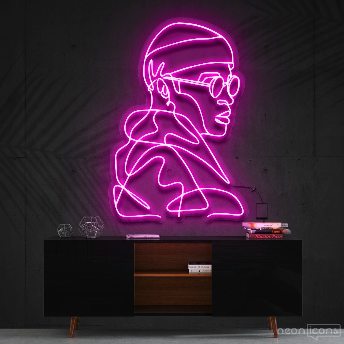 "Street Cred" Neon Sign 60cm (2ft) / Pink / Cut to Square by Neon Icons