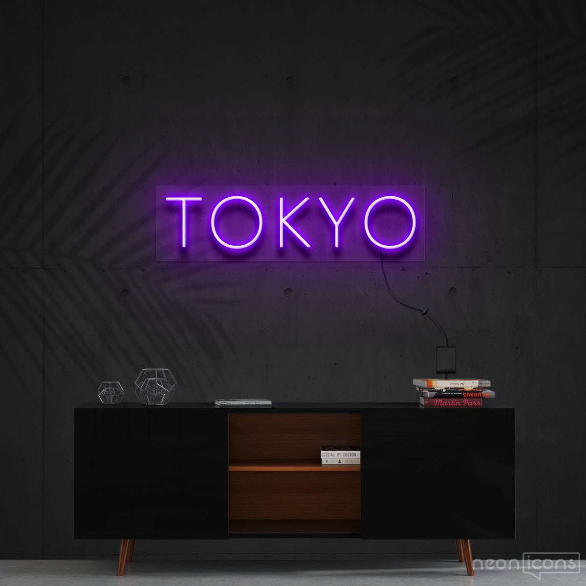 "Tokyo" Neon Sign 60cm (2ft) / Purple / Cut to Shape by Neon Icons