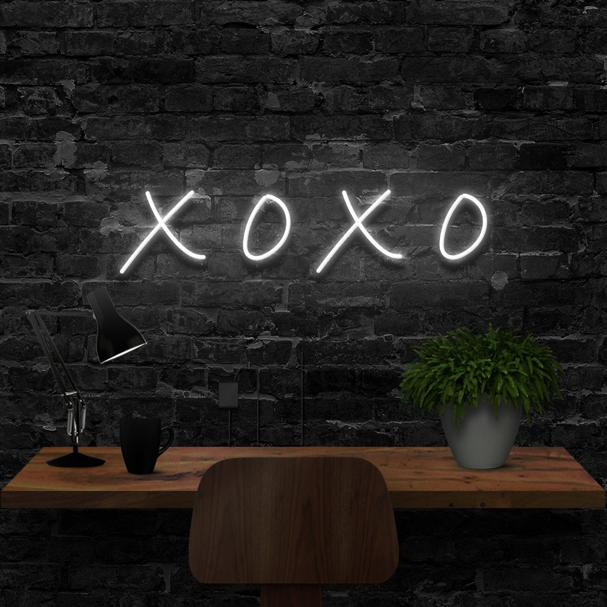 "XOXO" Neon Sign 40cm (1.3ft) / White / LED Neon by Neon Icons